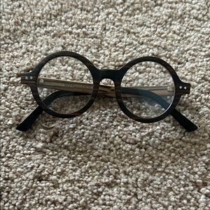 Round Keepwood Irving Black Sandlewood Frames Glasses Unisex
